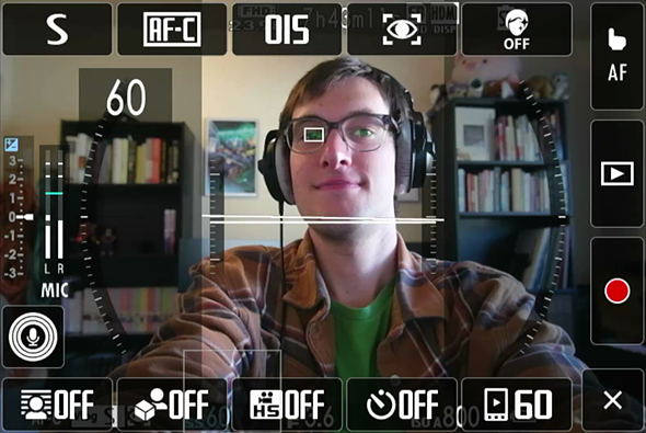 Screenshot of the short video interface, where a 9:16 rectangle in the center is highlighted, and the rest of the image is greyed out.