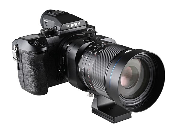 Lawoa-100mm-F2.8-tilt-shift-1x-macro-lens-on-Fujifilm-GFX-mount-medium-format-camera