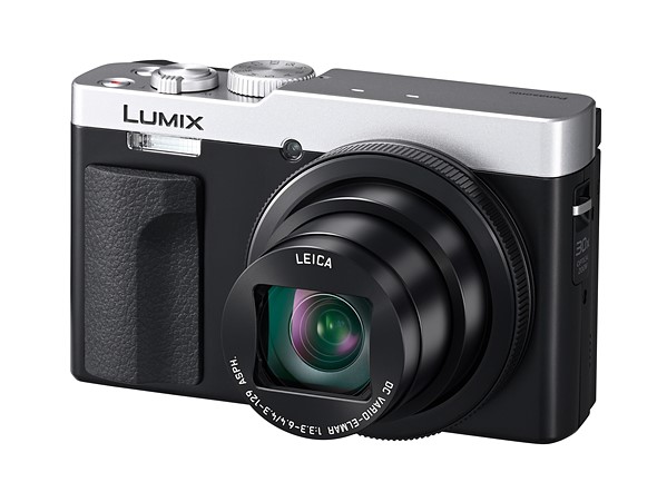 Panasonic Lumix DC-TZ99 silver slanted view