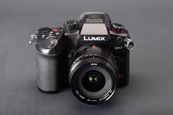 Panasonic GH7 front view with lens