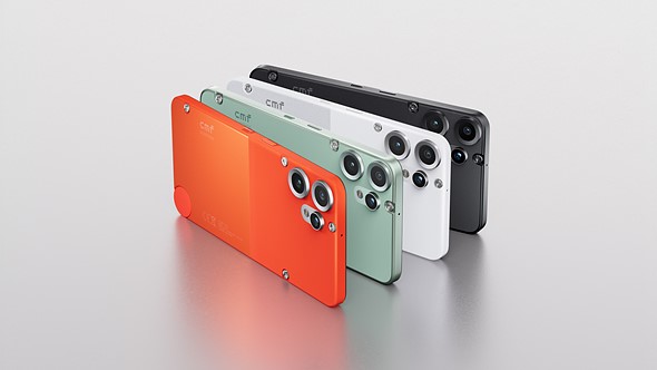 cmf phone 2 pro four colors on white background