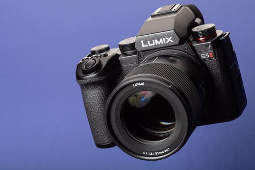 Panasonic S5II Floating against purple background