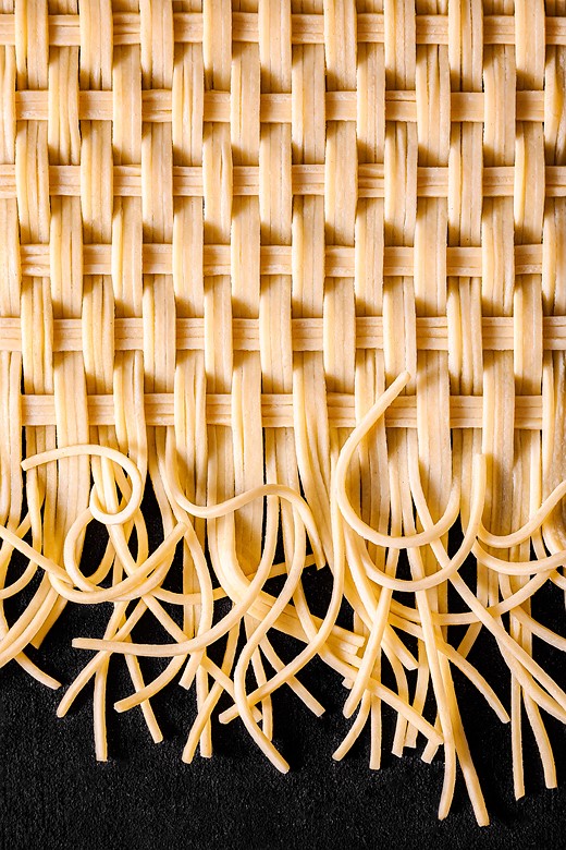 pasta is woven together like a basket