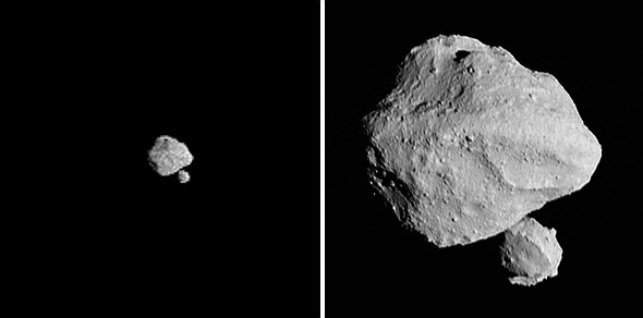 Dinkinesh and its moon Selam  from Lucy’s low-resolution tracking camera