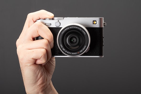 Fujifilm X-E5 In-hand front view