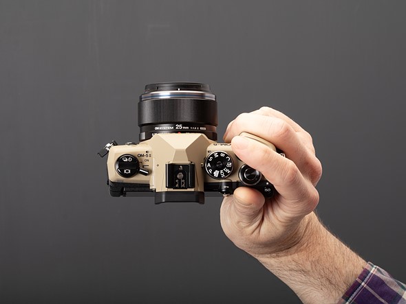 OM-5 II In hand from top