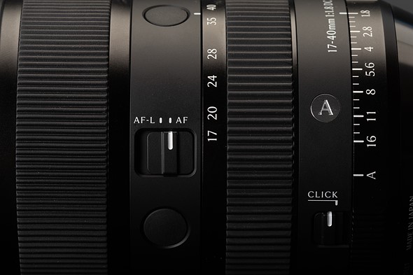 Sigma 17-40mm F1p8 controls