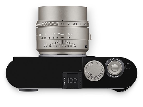 a top view of the anniversary m11-d leica camera