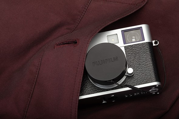 Fujifilm X half in coat pocket