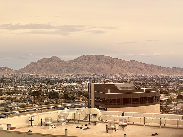Las Vegas Mountains in the distance