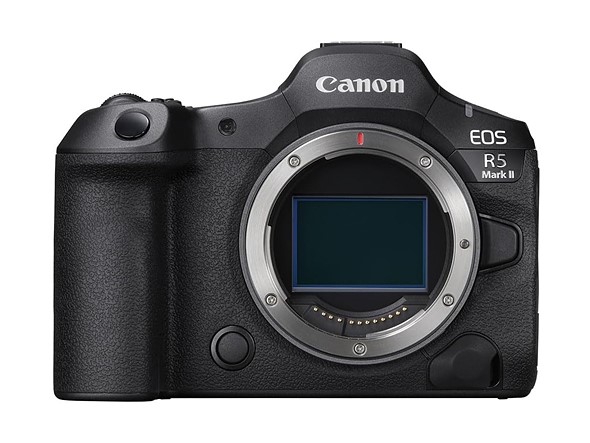 the canon eos r5 ii on a white background