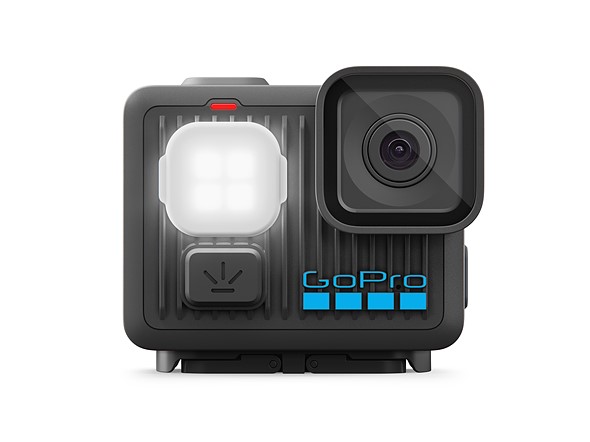 the gopro lit hero is placed on a white background
