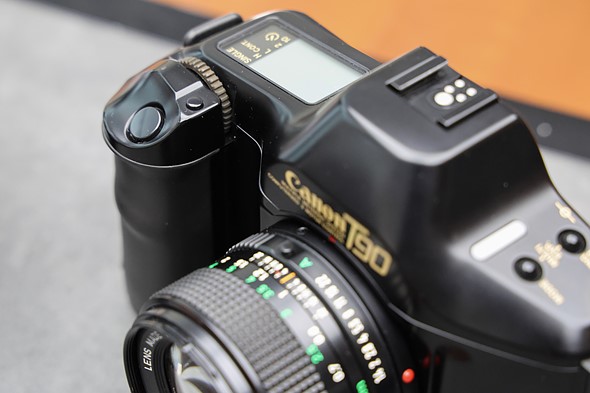 Close-up of Canon T90