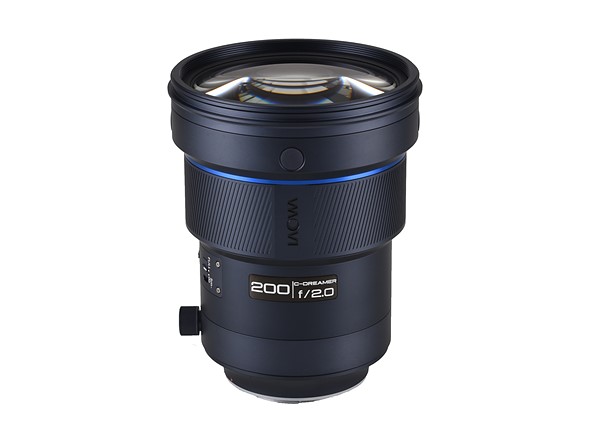 the laowa 200mm f2 af lens is on a white background