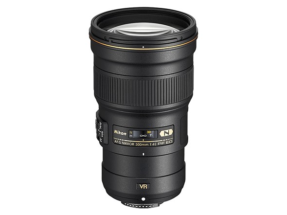 the nikon 300mm f mount lens is standing on a white background