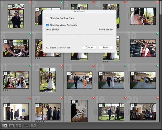Lightroom visual stacks