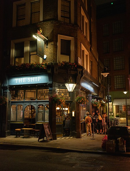 Exterior of The Ship pub London