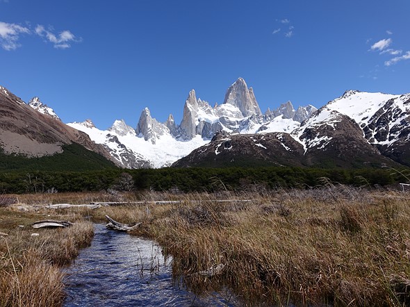 1 Patagonia snow capped mountains distance in field - Rodrigo P. Costa