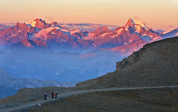 2014-09  Barre des Ecrins 4102 e Pelvoux 3946 dallo Jafferau  Italia - Mario Ciaccia