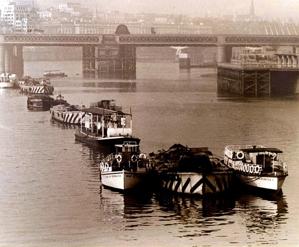 Barges on the Thames