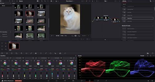 davinci resolve photo node based editing