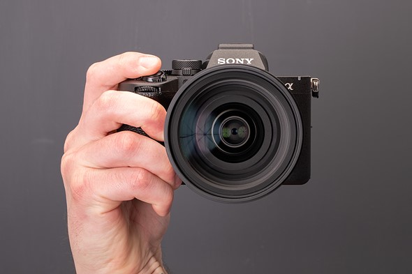 sony a7rvi in hand from front